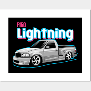 F150 Lightning Pickup Classic American Cars Posters and Art